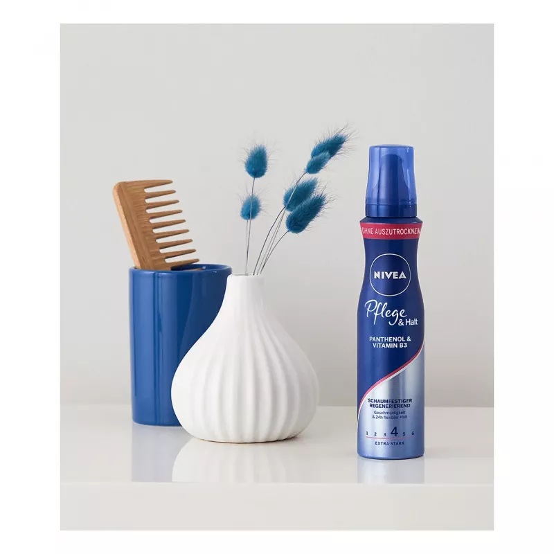 NIVEA Care & Hold Stilingo putos 150 ml – stiprus fiksavimas, apimtis ir priežiūra