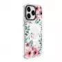 Evelatus Apple iPhone 15 Pro Max PC+TPU dėklas su MagSafe - permatomas su gėlių raštu