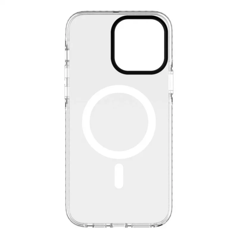 Evelatus Apple iPhone 15 Pro Max PC+TPU dėklas su MagSafe - permatomas su gėlių raštu