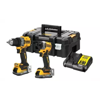 DEWALT 18V XR DCD800 ir DCF850 dviejų įrankių rinkinys su 2x 1.7Ah Powerstack baterijomis