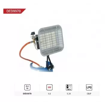 DEDRA dujinis spinduliuojantis šildytuvas cilindrui 4,6kW