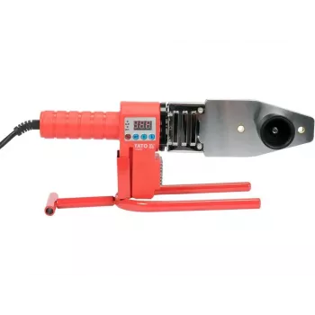 Yato YT-82251 plastiko suvirinimo įranga 800 W su LCD skaitmeniniu temperatūros valdymu, 100-550°C, 120-250 L/min oro srautu, komplekte antgaliai ir suvirinimo strypai