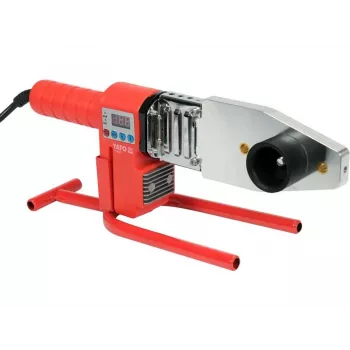 Yato YT-82251 plastiko suvirinimo įranga 800 W su LCD skaitmeniniu temperatūros valdymu, 100-550°C, 120-250 L/min oro srautu, komplekte antgaliai ir suvirinimo strypai