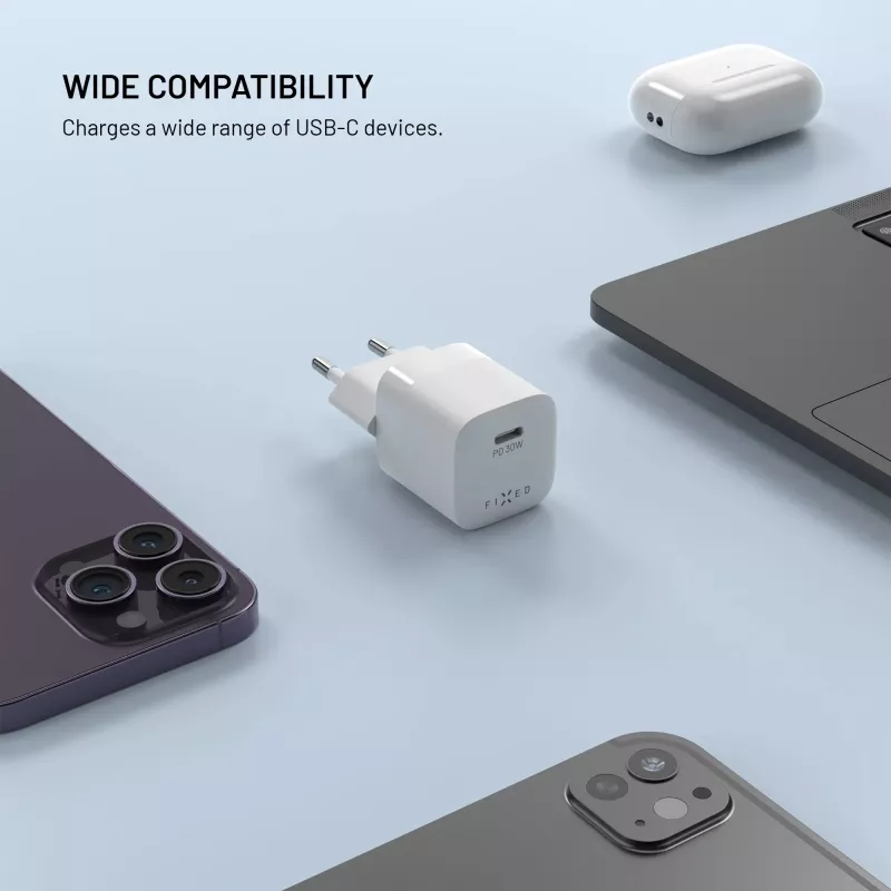 Fixed Mini USB-C GaN įkroviklis 30W - juodas