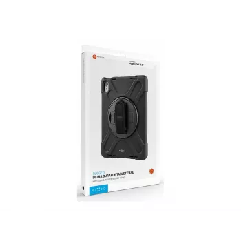 Fiksuotas Samsung Galaxy Tab A7 Lite silikoninis dėklas - juodas