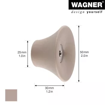 Wagner design yourself TULIP drabužių kablys GH 0322, 1 kablys, taupe (17032221)