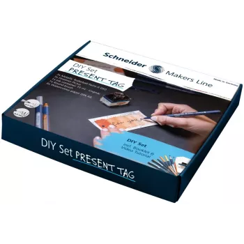 Schneider DIY dovanų etikečių rinkinys baltas su auksiniais ir sidabriniais metaliniais žymekliais (ML85060902)