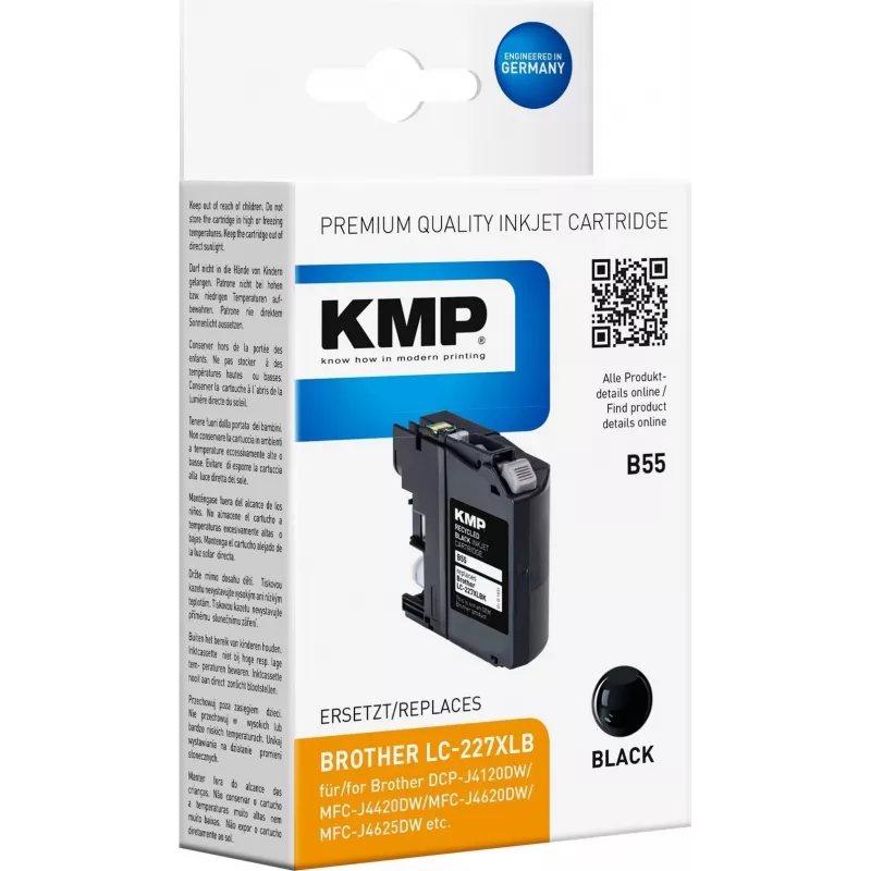 KMP B55 juodas suderinamas rašalo kasetridas Brother DCP-J4120DW, MFC-J4420DW, MFC-J4620DW, MFC-J4625DW, MFC-J5720DW spausdintuvams 1531.4001