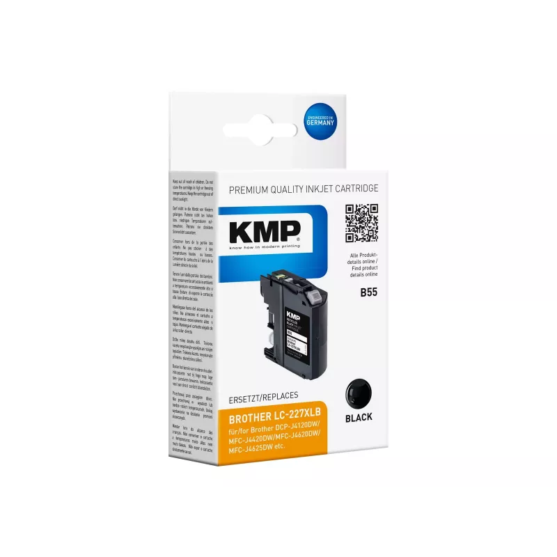 KMP B55 juodas suderinamas rašalo kasetridas Brother DCP-J4120DW, MFC-J4420DW, MFC-J4620DW, MFC-J4625DW, MFC-J5720DW spausdintuvams 1531.4001