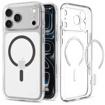 SPIGEN Ultra Hybrid MagSafe iPhone 17 Pro / 18 Pro dėklas Clear/Graphite