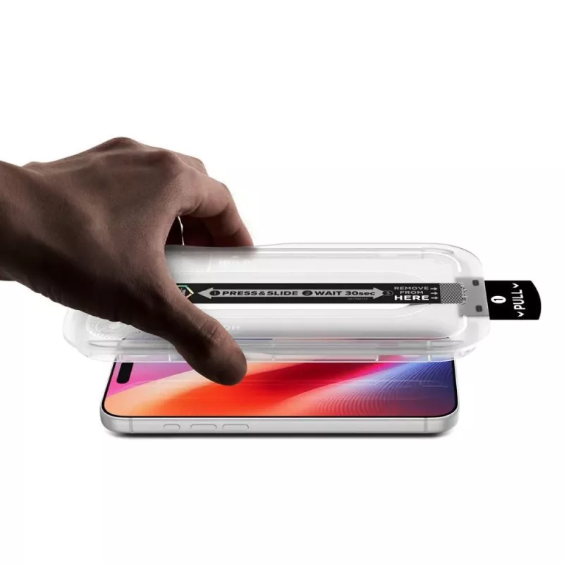 Spigen Glas.tR EZ Fit Pro HD Anti-Spy grūdintas stiklas iPhone 18 Pro (2 vnt.)