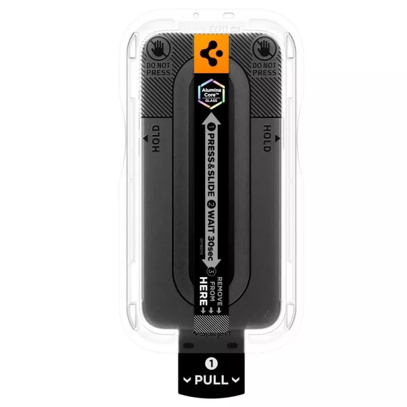 Spigen Glas.tR EZ Fit Pro HD Anti-Spy grūdintas stiklas iPhone 18 Pro (2 vnt.)