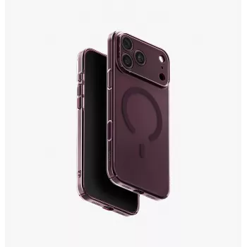 UNIQ Airsuit MagClick įkrovimo dėklas iPhone 18 Pro Max / 17 Pro Max - Burgundijos spalvos