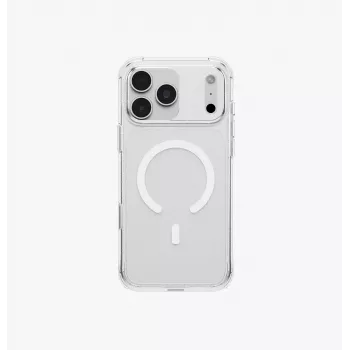 UNIQ LifePro Xtreme MagClick įkrovimo dėklas iPhone 18 Pro Max / 17 Pro Max - permatomas su blizgučiais
