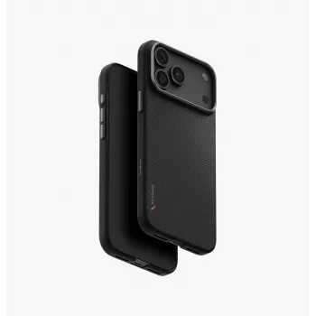 UNIQ Keva EDGE dėklas iPhone 18 Pro Max / 17 Pro Max su Magclick įkrovimu, juodas