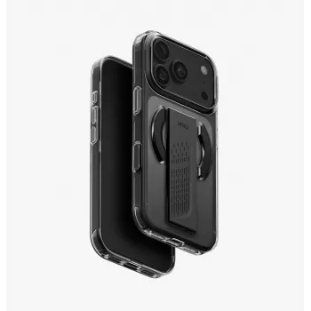 UNIQ Heldro Air dėklas iPhone 18 Pro / 17 Pro su MagClick įkrovimu, Tinted Smoke
