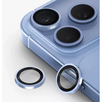 UNIQ Optix Prime apsauginė telefono kameros lęšių plėvelė iPhone 18 Pro / iPhone 18 Pro Max - Glacier Chrome su aplikatoriumi