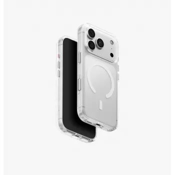 UNIQ Clario Magclick Charging permatomas dėklas iPhone 18 Pro / 17 Pro