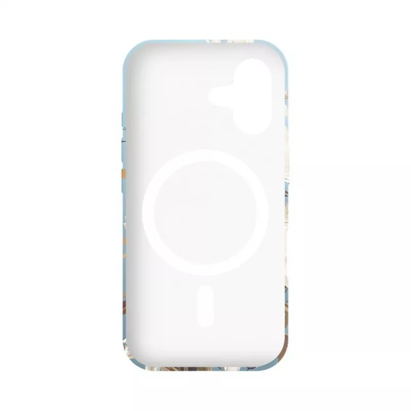 Evelatus Apple iPhone 16 plonas dėklas su MagSafe - individualus spausdinys Flower Blue