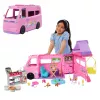 Barbie Dreamhouse Adventures lėlių kemperis su 7 žaidimų zonomis ir 60+ aksesuarų, rožinis