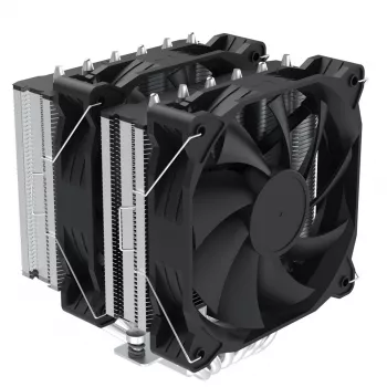 Zalman CNPS12X BP Black procesoriaus aušintuvas - 120 mm PWM ventiliatorius, mėlynas LED, 6 šilumos vamzdeliai, Intel/AMD