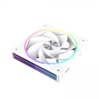 Zalman ZM-DF120R baltas 120 mm atbulinio ašmenų daisy chain ARGB PWM ventiliatorius