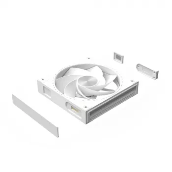 Zalman ZM-DF120R baltas 120 mm atbulinio ašmenų daisy chain ARGB PWM ventiliatorius