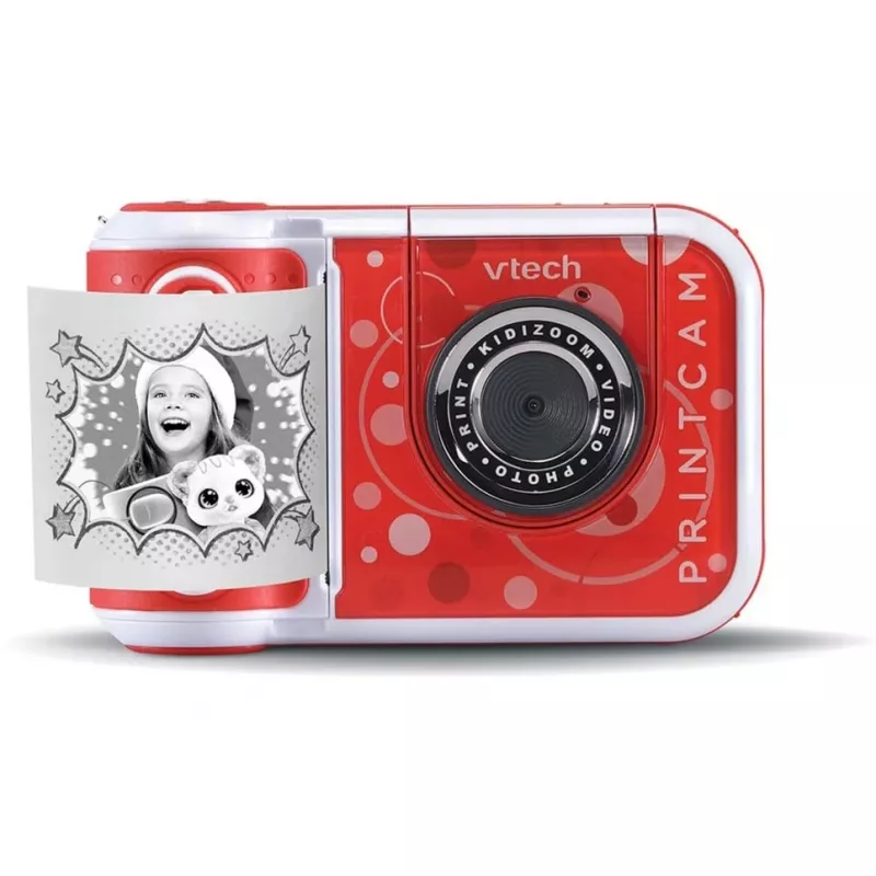 VTech KidiZoom Print Cam skaitmeninis fotoaparatas vaikams, raudonas/baltas