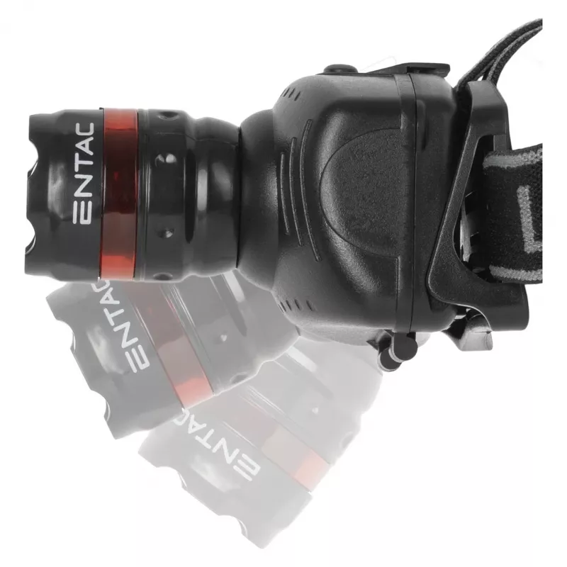 ENTAC EHL-ZOOM-1W-PL Zoom 1W LED priekinis žibintas, juodas