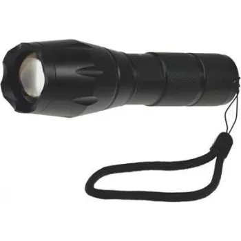 ChiliTec LED žibintuvėlis su zoom funkcija 10W, 3x AAA, juodas 22106
