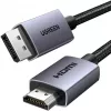 UGREEN HDMI į DisplayPort aktyvus konverterio kabelis 4K 30Hz 3m juodas