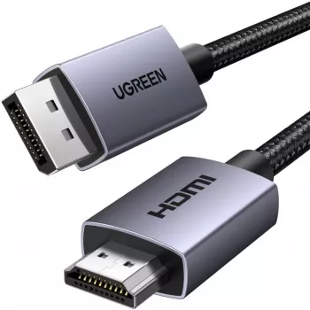 UGREEN HDMI į DisplayPort aktyvus konverterio kabelis 4K 30Hz 3m juodas