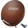 SCHWAIGER 80 cm palydovinės antenos rinkinys su vienu LNB, plytų raudonumo
