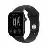 Apple Watch Series 12 GPS + Cellular 46 mm juodas aliuminio korpusas su juoda sportine apyranke, M/L