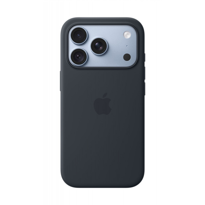 Apple iPhone 18 Pro silikoninis dėklas su MagSafe - tamsiai mėlyna