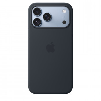 Apple iPhone 18 Pro Max silikoninis dėklas su MagSafe – tamsiai mėlyna