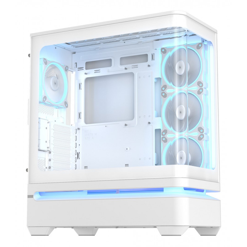ASUS PRIME AP304 TG ARGB baltas ATX vidutinio bokšto kompiuterio korpusas