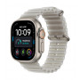 Apple Watch Ultra 4 GPS + Cellular 49 mm natūralaus titano korpusas su permatomos pilkos spalvos Ocean dirželiu