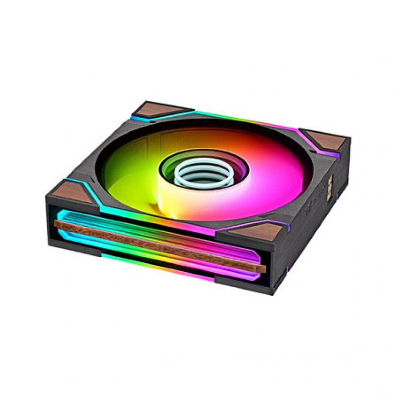 Thermaltake SWAFAN 120 EX INFINITY Wood Edition 120 mm korpuso ventiliatorius, 3 vnt. rinkinys