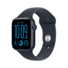 Apple Watch SE 3 GPS + Cellular 44 mm Midnight aliuminio korpusas su mėlyna sportine apyranke, S/M