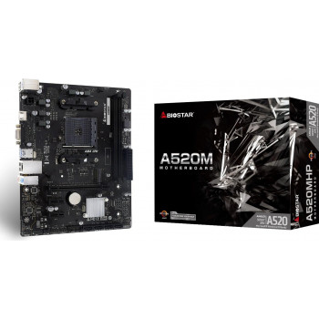 Biostar A520MHP 2.0 AMD A520 AM4 Micro-ATX pagrindinė plokštė