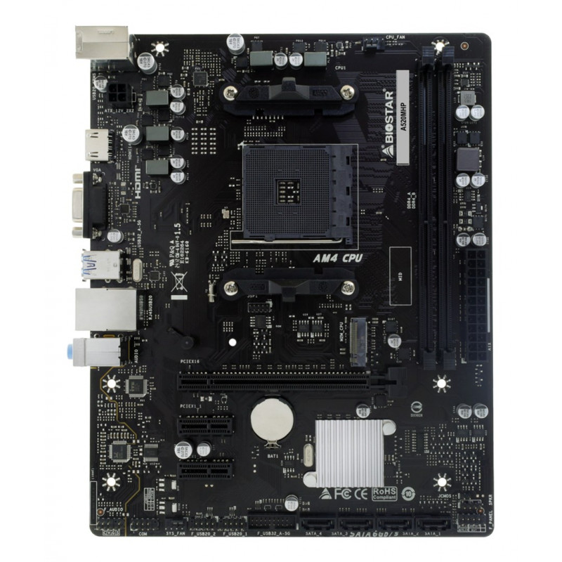 Biostar A520MHP 2.0 AMD A520 AM4 Micro-ATX pagrindinė plokštė