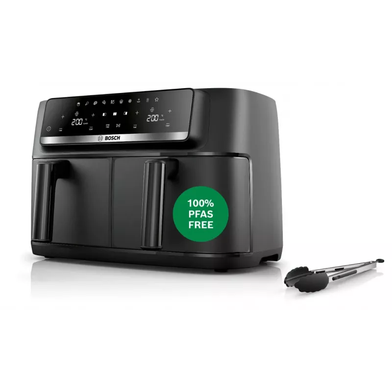 Bosch Serie 4 MAFD440B7 dviejų krepšelių oro gruzdintuvė, 9 L, 2500 W, juoda