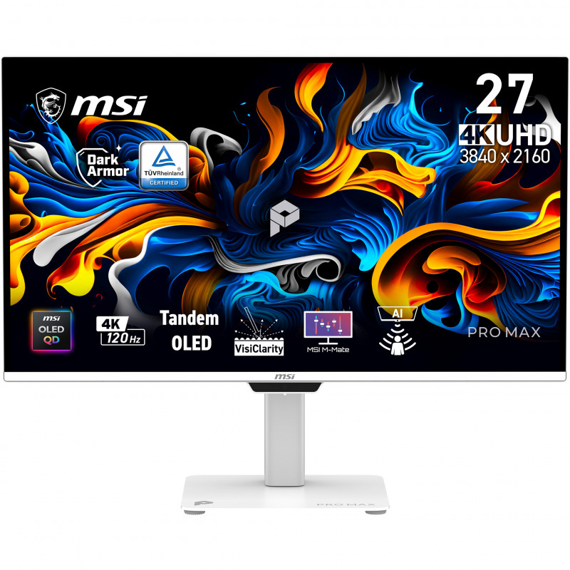 MSI PRO MAX 271UPXW12G 26,5 inch 4K UHD QD-OLED 120 Hz monitorius