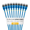 StarTech.com Slim Cat6a U/FTP Patch Cable RJ45, 0,3 m, mėlyna, 10 vnt. rinkinys
