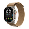 Apple Watch Ultra 4 GPS + Cellular 49mm natūralaus titano korpusas su Desert Alpine Loop - M