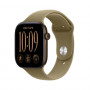 Apple Watch Series 12 GPS 46mm tamsiai bronzinis aliuminio korpusas su alyvuogių sportine apyranke - S/M