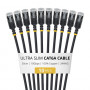 StarTech.com Slim Cat6a U/FTP tinklo kabelis RJ45, 0,3 m, juodas, 10 vnt. rinkinys