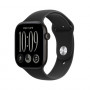 Apple Watch Series 12 GPS 42 mm juodas aliuminio korpusas su juoda sportine apyranke, M/L