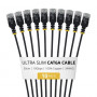StarTech.com plonas Cat6a U/UTP tinklo kabelis RJ45, 0,3 m, juodas, 10 vnt. rinkinys